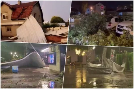ВИДЕО | СТРАШНИ ПОСЛЕДИЦИ ОД СИЛНОТО НЕВРЕМЕ ВО СРБИЈА – Ветерот синоќа соборувал дрвја, покриви, а предизвикана е и голема штета – погледнете ги застрашувачките снимки!