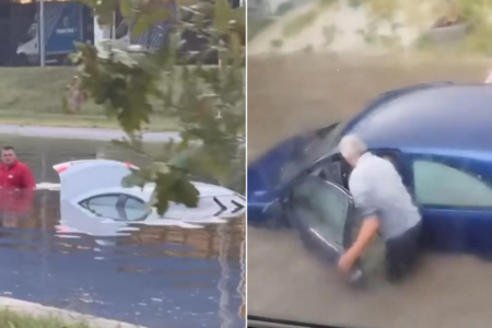 ВИДЕО | Апокалипса во Нови Сад: Возачи заробени во поројна вода, постар пар едвај излегол жив