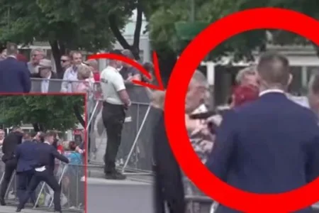 (ВИДЕО) Фицо паѓа како покосен! Нова снимка од атентатот на словачкиот премиер од поинаков агол: Напаѓачот вади пиштол, а потоа…