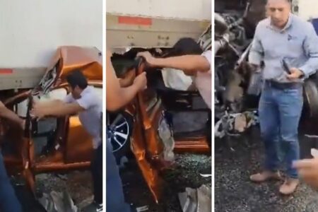 Автомобил стуткан како конзерва: Кога ќе го погледнете видеото, нема да разберете како преживеал