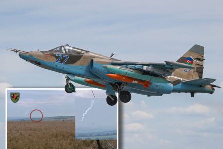 Украина тврди дека вака собориле руски авион Су-25: Авионот тргна во напад, ракетата полета, видеото е страшно