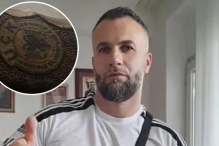 ОВА Е ПИШТОЛОТ СО КОЈ ФАТОН ПУКАЛ ВО ПОЛИЦИЈАТА! На рачката е изгравиран симболот „УЧК“ (ФОТО)